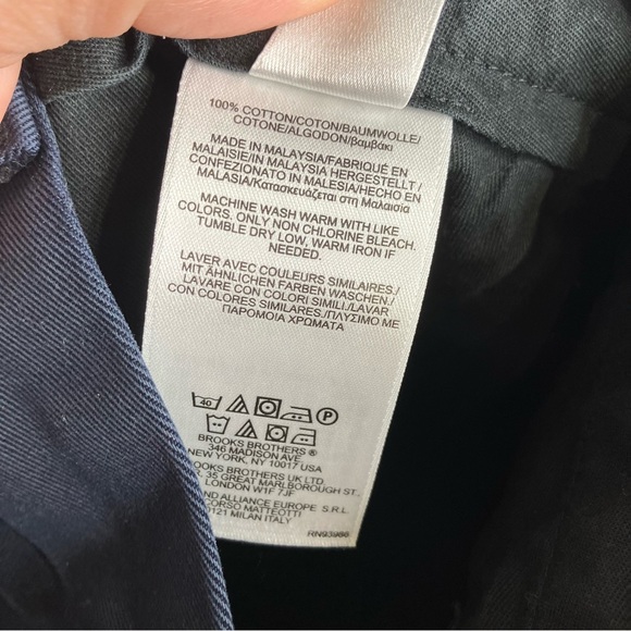 Brooks Brothers ‘346’ advantage chino Elliot navy blue men’s size 40 x 32 cotton - Picture 7 of 8